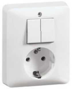 Peha combinatie serieschakelaar/wcd Cremewit 806685W